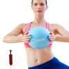 CIZEBO Pilates Ball 8 inch, Small Exercise Ball for Between Knees with Needle Pump for Core Workout & Physical Therapy Yoga PT, Blue view 1