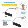 Total Gym Accessories Open Ended Chrome Grip Handles for Total Gym Home Workout Machines, Compatible for Supra, Electra, FIT, Black view 3