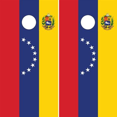 Speed Demon Hot Rod Shop Cornhole Wraps Venezuela Flag Venezuelan Flag Cornhole Laminated Decal Wraps Skins (Set of 2) CHB