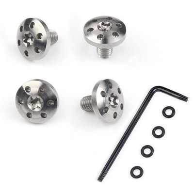 Cool Hand Customized Grips Screws for Beretta 92FS, 92S, M9, 92A1, 96A1, 92 INOX, 4 Stainless Steel Screws, 4 O Rings, T10 Torx Key, Silver, SB92-1-S