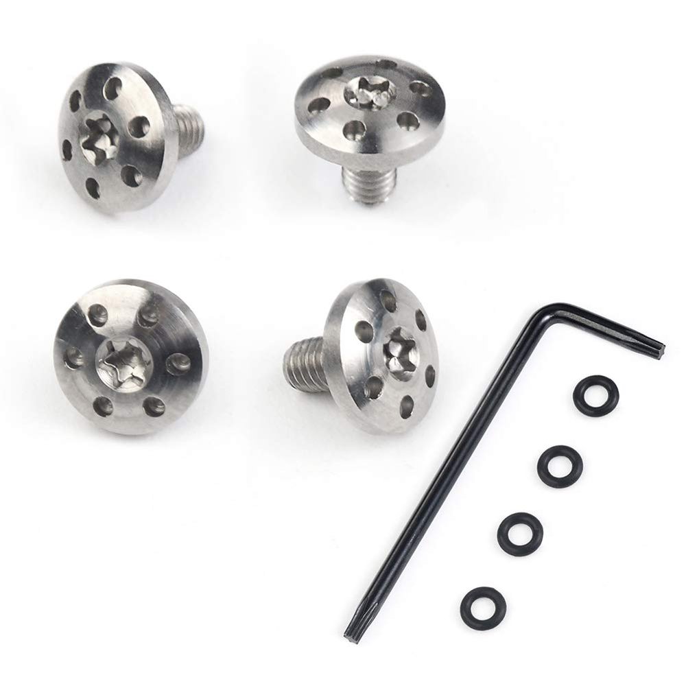 Cool Hand Customized Grips Screws for Beretta 92FS, 92S, M9, 92A1, 96A1, 92 INOX, 4 Stainless Steel Screws, 4 O Rings, T10 Torx Key, Silver, SB92-1-S