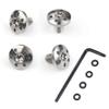 Cool Hand Customized Grips Screws for Beretta 92FS, 92S, M9, 92A1, 96A1, 92 INOX, 4 Stainless Steel Screws, 4 O Rings, T10 Torx Key, Silver, SB92-1-S view 1
