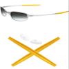Mryok Replacement Earsocks Nosepiece for Oakley Square Wire 2(2014) Sunglass - Yellow view 1