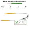 Mryok Replacement Earsocks Nosepiece for Oakley Square Wire 2(2014) Sunglass - Yellow view 3