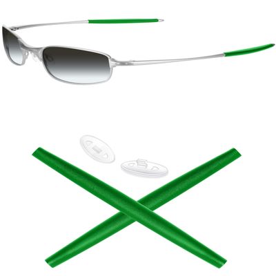 Mryok Replacement Earsocks Nosepiece for Oakley Square Wire 2(2014) Sunglass - Dark Green