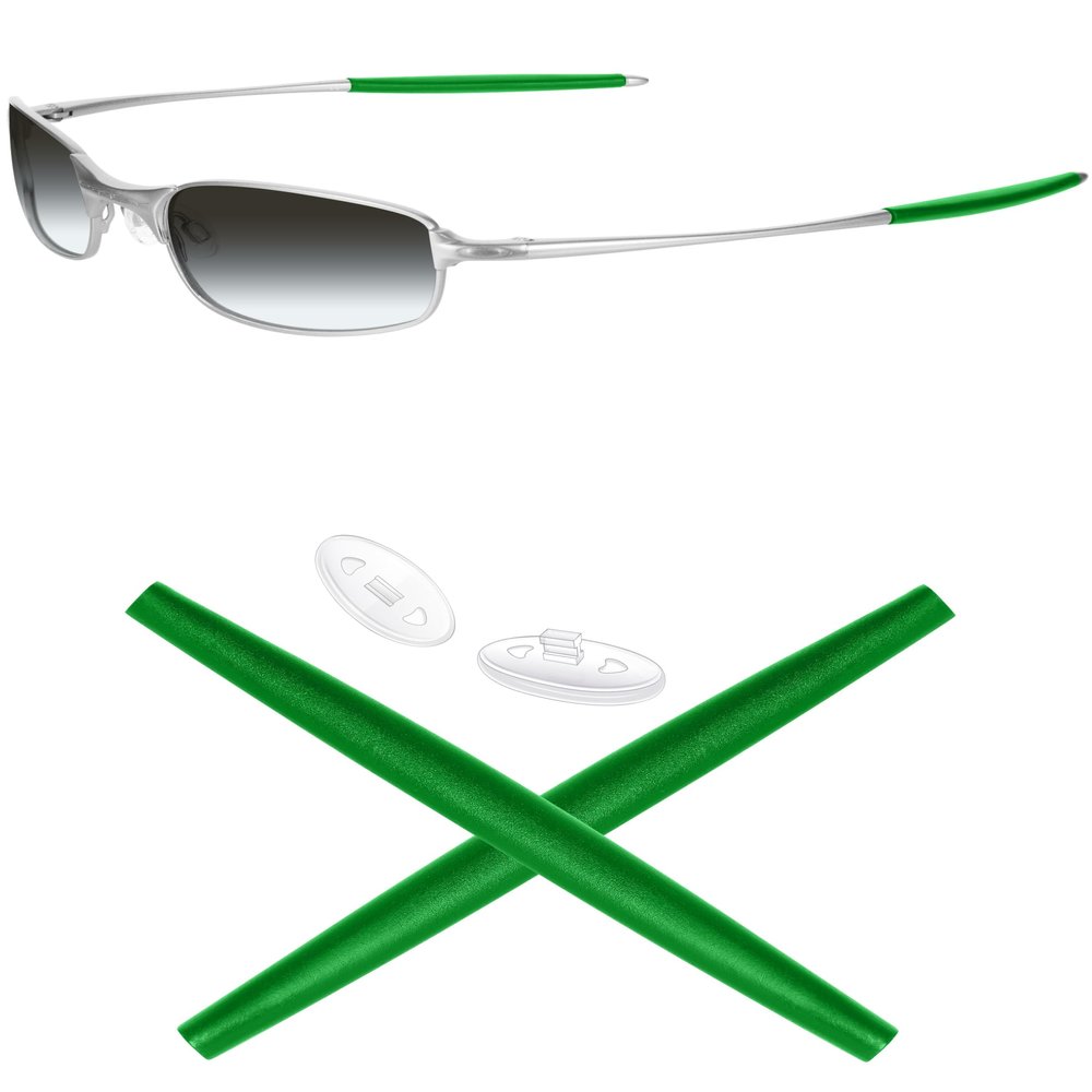 Mryok Replacement Earsocks Nosepiece for Oakley Square Wire 2(2014) Sunglass - Dark Green