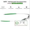 Mryok Replacement Earsocks Nosepiece for Oakley Square Wire 2(2014) Sunglass - Dark Green view 3