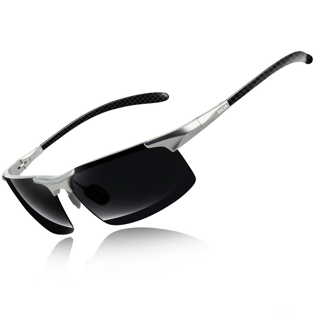 BIRCEN Polarized Carbon-Fiber Sunglasses for Men: Ultralight UV Protection Sun Glasses for Outdoor Sports Fishing Golf Hiking