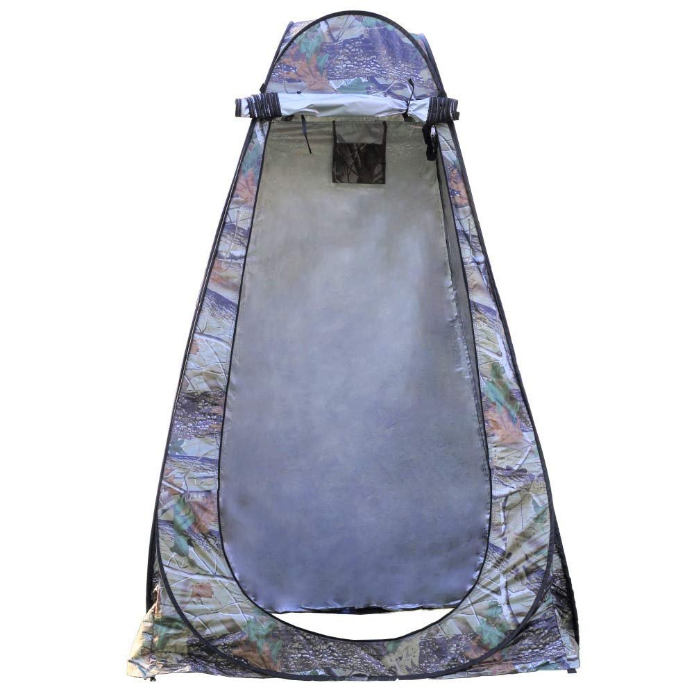 Pop Up Shower Tent Portable Outdoor Privacy Tent Camp Toilet Changing Room Easy Set Up, Foldable with Carry Bag/Lightweight and Sturdy (Camouflage)