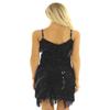 Agoky Womens Latin Rumba Tango Dance Dress Fringe Sequin Strap Backless 1920s Flapper Party Dresses Black One_Size view 3