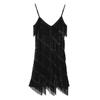 Agoky Womens Latin Rumba Tango Dance Dress Fringe Sequin Strap Backless 1920s Flapper Party Dresses Black One_Size view 4