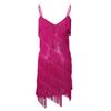 Agoky Womens Latin Rumba Tango Dance Dress Fringe Sequin Strap Backless 1920s Flapper Party Dresses Rose One_Size view 4