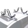 XCAR Universal 2 Pairs Kayak Roof Rack for Surfboard Paddleboard Canoe SUP Boat Skiboard- Rooftop J Bars Carriers Holders for Vehicle Car SUV - Roof Top Mount Kayaks Carrier with 4pcs Straps view 1