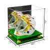 Better Display Cases Acrylic Lacrosse Helmet Display Case with Mirror, Yellow Risers and Turf Base (A002-YR) view 2