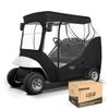 10L0L Golf Cart Weather Enclosure for EZGO TXT & RXV, 2 Passenger Waterproof Portable Drivable Golf Cart Storage Cover,Travel 4-Sided Driving Enclosure (Black/Transparent) view 1