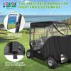 10L0L Golf Cart Weather Enclosure for EZGO TXT & RXV, 2 Passenger Waterproof Portable Drivable Golf Cart Storage Cover,Travel 4-Sided Driving Enclosure (Black/Transparent) view 2