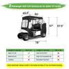 10L0L Golf Cart Weather Enclosure for EZGO TXT & RXV, 2 Passenger Waterproof Portable Drivable Golf Cart Storage Cover,Travel 4-Sided Driving Enclosure (Black/Transparent) view 3