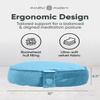 Mindful & Modern Velvet Meditation Cushion | Luxe Zafu Yoga Floor Pillow Seat | Posture Support | Buckwheat Hull Filled | Large Round Cushion with Removable Washable Cover + Carry Handle | Color Teal view 3