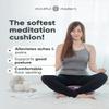 Mindful & Modern Velvet Meditation Cushion | Luxe Zafu Yoga Floor Pillow Seat | Posture Support | Buckwheat Hull Filled | Large Round Cushion | Removable Washable Cover + Carry Handle | Color Violet view 2