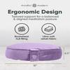Mindful & Modern Velvet Meditation Cushion | Luxe Zafu Yoga Floor Pillow Seat | Posture Support | Buckwheat Hull Filled | Large Round Cushion | Removable Washable Cover + Carry Handle | Color Violet view 3