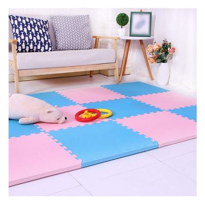 ALGFree Foam Puzzle Mat Carpet Child Climbing Crawling Mat Interlocking Floors Tiles Baby Splice Thicken Pad Floor Protection, 6 Colors, Free Cut (Color : A, Size : 50x50x2cm-9pcs)