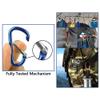 BIG HORN 19795 Aluminum Carabiner Spring Clip Hook Keychain (25/Pack) view 2