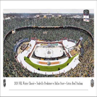 2020 NHL Winter Classic, Dallas Stars vs Nashville Predators - Unframed 40 x 13.5 NHL Poster by Blakeway Panoramas