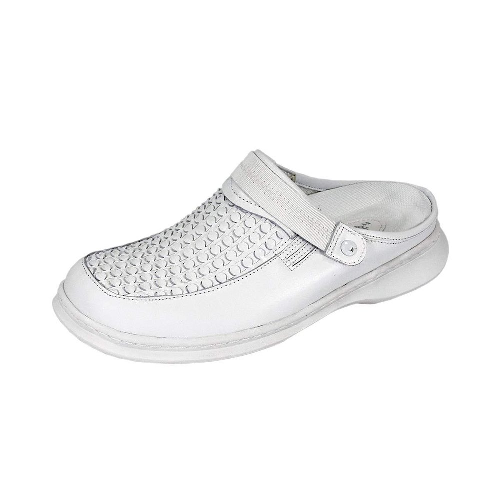 24 Hour Comfort Marcy (0022) Women's Wide Width Decorative Pattern Upper Clogs White 5