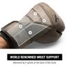 Hayabusa T3 LX Leather Boxing Gloves Men and Women for Training Sparring Heavy Bag and Mitt Work - Brown, 12 oz view 3