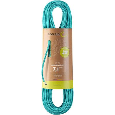 EDELRID Skimmer 7.1mm Eco Dry Dynamic Climbing Rope - Icemint 60m
