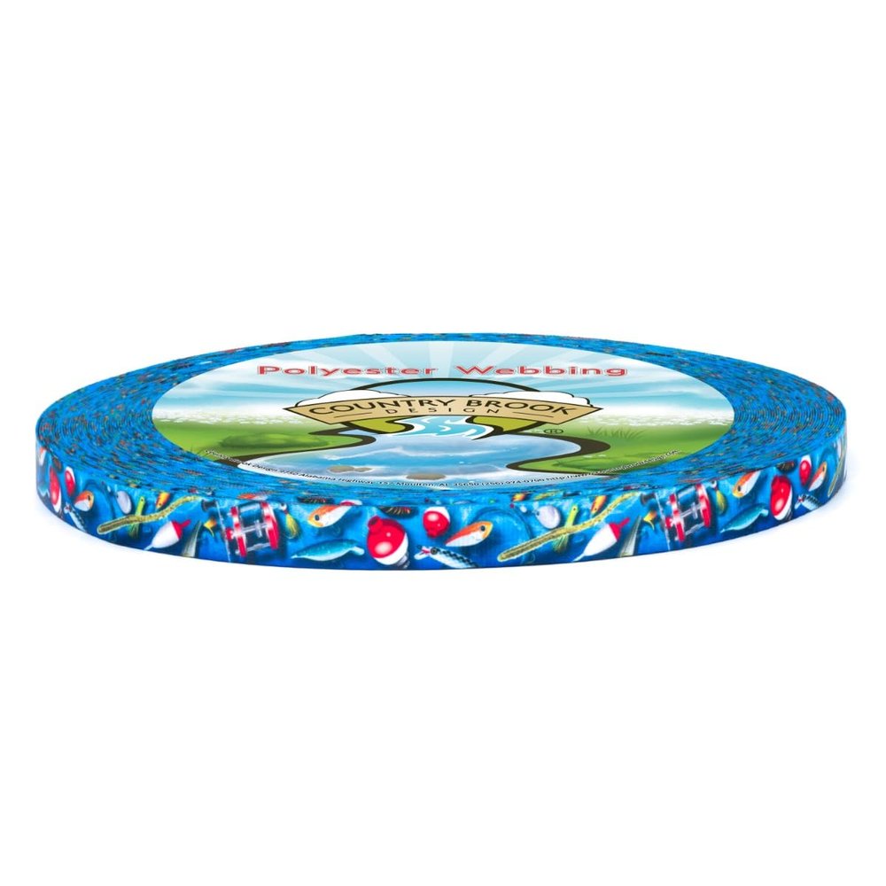 Country Brook Design - Gone Fishin' Photo Quality Polyester (1/2 Inch, 50 Yards)