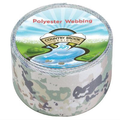 Country Brook Design - Mountain Viper Camo Polyester Webbing (2 Inch, 10 Yards)