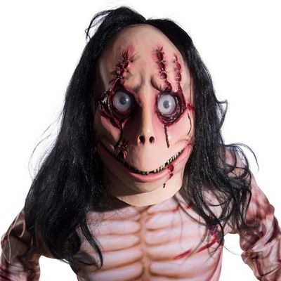 Rubie's Men's Deluxe Overhead Latex Creepy Pasta Mask, As Shown, One Size