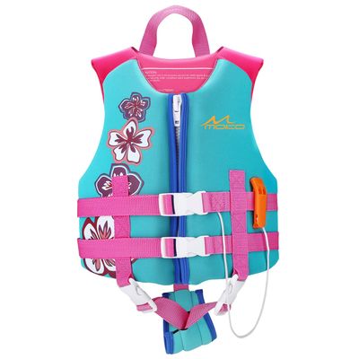 MoKo Swimming Vest for Kids 27-46 lbs, Clearance Children Swim Vests Water Activity Equipment Cute Pattern Watersports Swimming Device for Toddlers Boys Girls, M Size - Lake Blue