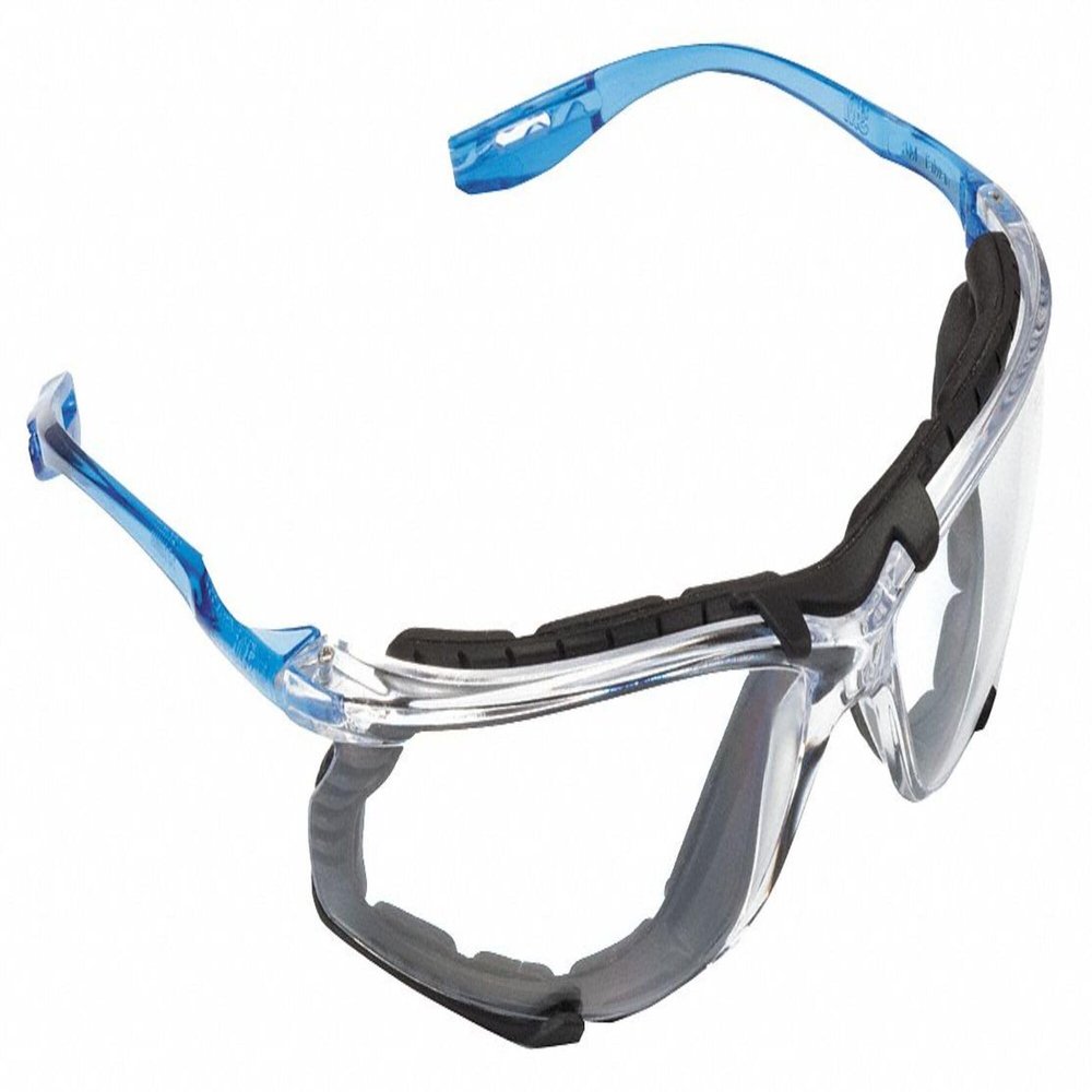 3M Safety Glasses, Virtua CCS Protective Eyewear 11872, Removable Foam Gasket, Clear Anti-Fog Lenses, Corded Ear Plug Control System (2 Pack)