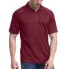 TIHEEN Mens Polo Shirts Short Sleeve,Performance Golf Shirts,Wine Red,XL view 1