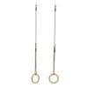 LIOOBO Wooden Gymnastic Rings with Adjustable Straps Exercise Rings for Kids Training Workout Strength Training Fitness Outdoor Backyard Play view 1