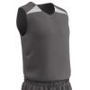 Champro Men's Dri Gear Pro Plus Polyester Reversible Basketball Jersey, Adult Large, Charcoal, White view 1