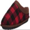 Dearfoams Men's Clog Slipper, Red Plaid, small view 1
