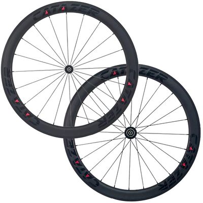 catazer Carbon Road Bicycle Wheelset Clincher 50mm Basalt Brake Surface 3K Weave with Novatec ABG Hub