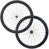 catazer Carbon Road Bicycle Wheelset Clincher 50mm Basalt Brake Surface 3K Weave with Novatec ABG Hub view 1
