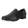Linodes Unisex PU Leather Slip On Tap Shoe Dance Shoes for Women and Men's Dance Shoes-Black-4.5M view 1