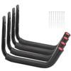 Vahodegn Kayak Steel Storage Rack, 4 Pack Canoe Wall Mount Hooks, 15Inches Snowboard Hanger, 100 LB Capacity view 1