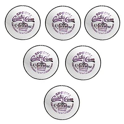 CW Special County Crown Women Cricket Leather Ball Hand Stitched 145gm Approx (Set of 6)