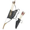 Archery Leather Recurve Bow Bag Arrow Quiver Holder Waist Belt Strap Traditional view 3