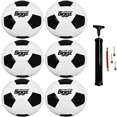 Biggz (6 Pack) Premium Classic Soccer Balls Size 5