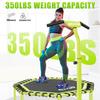 Newan 48" Fitness Trampoline with Adjustable Handle Bar, Silent Trampoline Bungee Rebounder Jumping Cardio Trainer Workout for Adults - Max Limit 330 lbs Green view 4