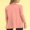 LL WSK2294 Women's Casual Soft Drape Open Front Fall Duster Lightweight Long Sleeve Cardigan S Indian_Pink view 3