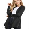 LL WSK2294 Women's Casual Soft Drape Open Front Fall Duster Lightweight Long Sleeve Cardigan S Charcoal view 1