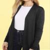 LL WSK2294 Women's Casual Soft Drape Open Front Fall Duster Lightweight Long Sleeve Cardigan S Charcoal view 4